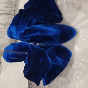 SOLD Gorgeous Over the Knee Aquazzura Blue Boots